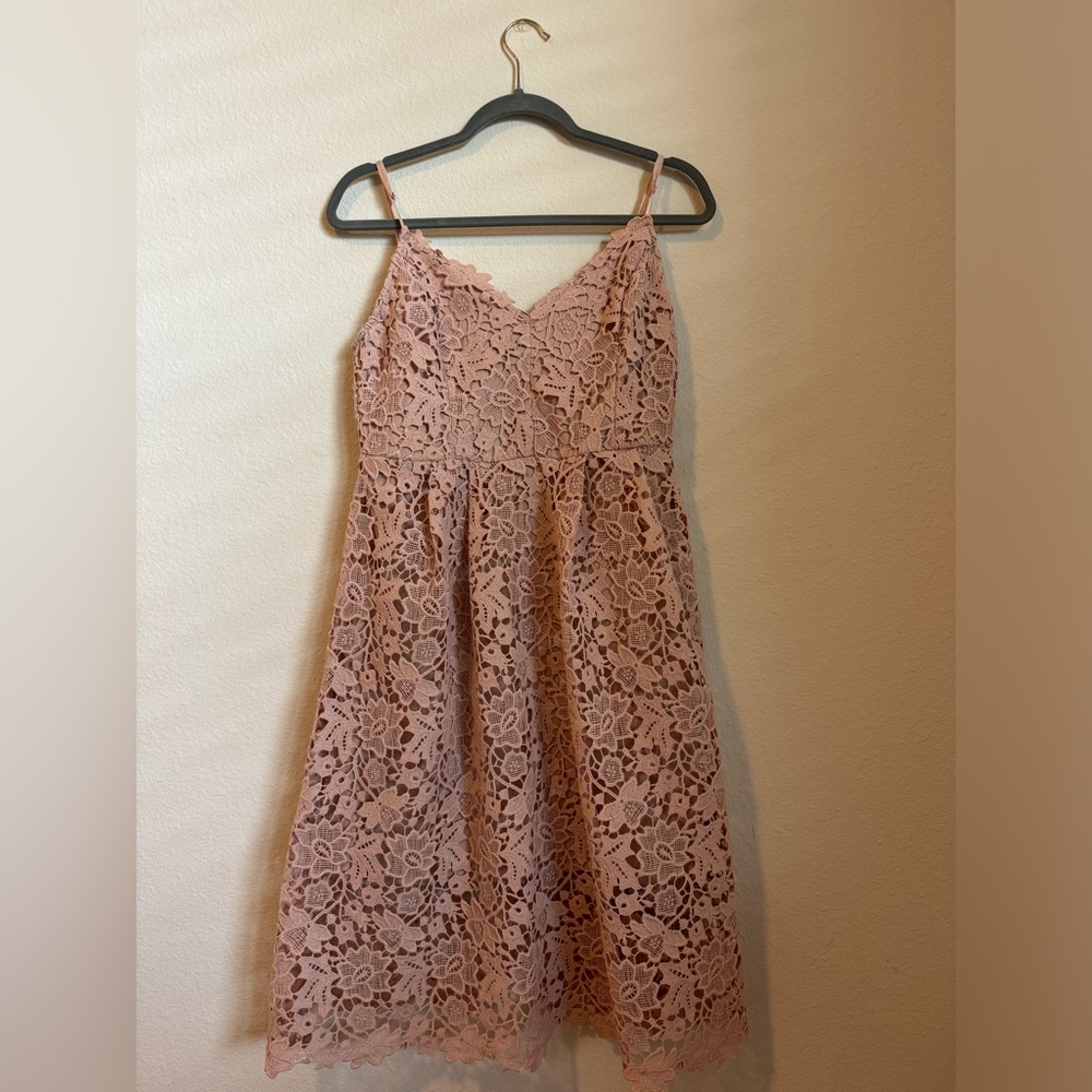 ASTR the label Women's Lace A Line Midi Dress - blush